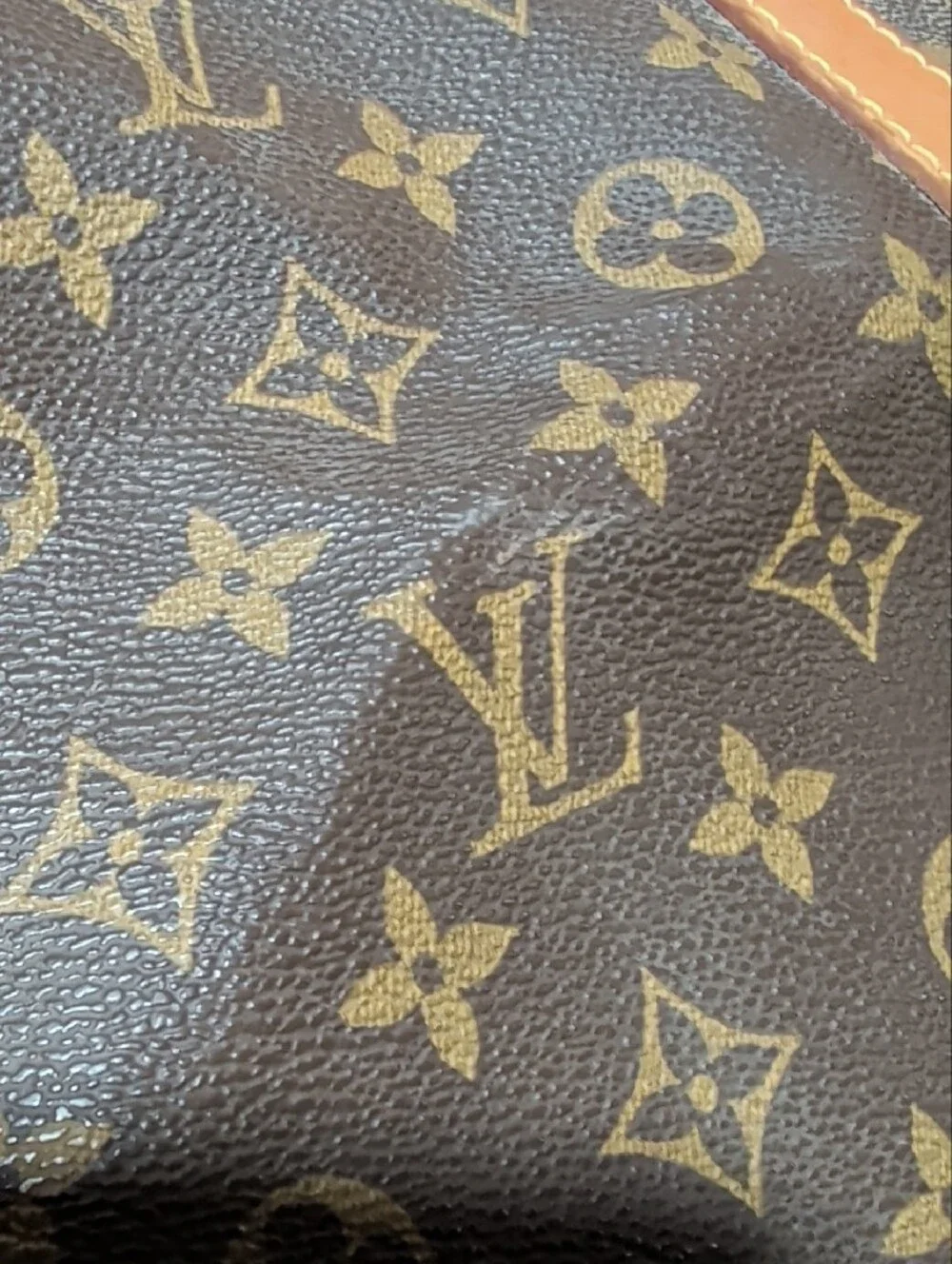 Louis Vuitton Brown Monogram Keepall 60 Boston Bag